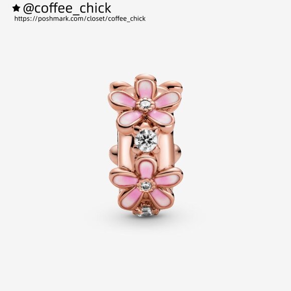 Pandora Pink Daisy Spacer Clip Charm - Picture 4 of 5